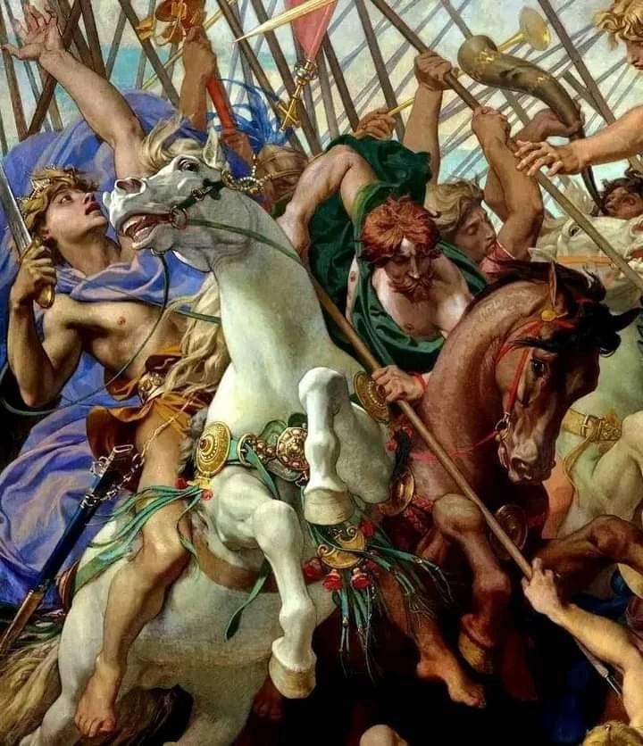 Pantheon - La battaglia di Tolbiac, Il voto di Clodoveo alla Battaglia di Tolbiac, dettaglio 5